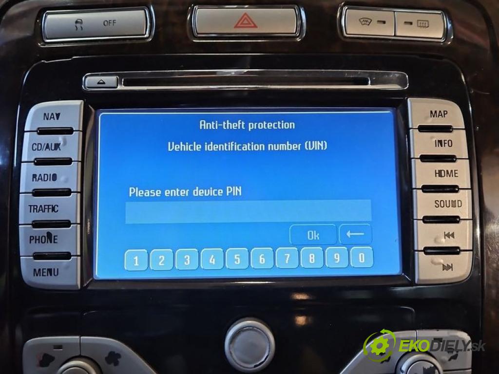 Ford Mondeo Mk4 2007-2014 2.0 tdci D4204T 140 hp automatic 103 kW 1997 cm3 5- Radio továrna: 7S7T-18K931-BL