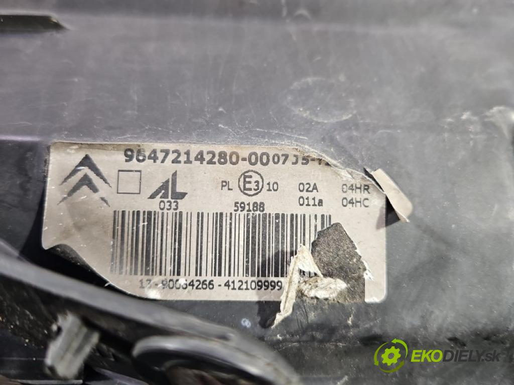 Citroen C3 I 2002-2009 1.4 hdi 68 hp manual 50 kW 1398 cm3 5- světlo levý 9647214280 (Klika dveří ostatní)