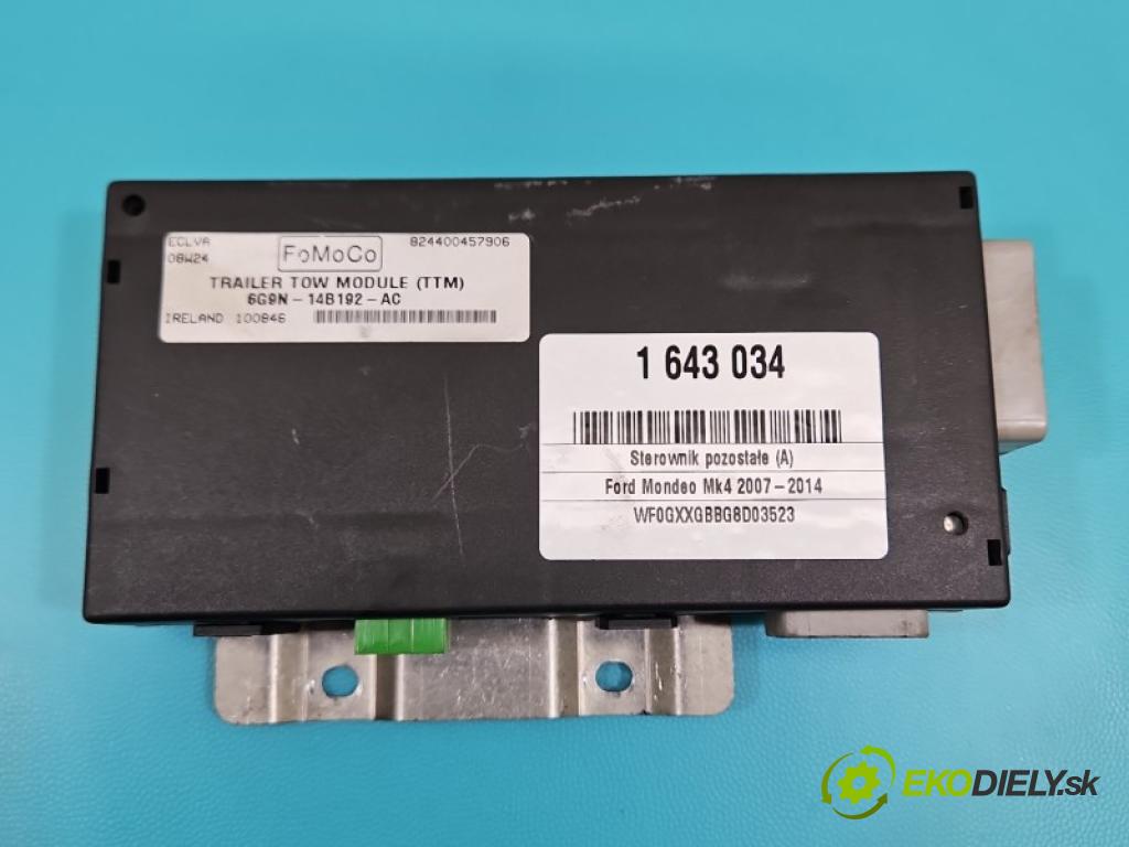 Ford Mondeo Mk4 2007-2014 2.0 tdci D4204T 140 HP automatic 103 kW 1997 cm3 5- riadiaca jednotka ostatné 6G9N-14B192-AC