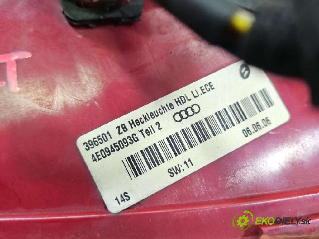 Audi A8 D3 2002-2009 4.2 tdi 326KM automatic 240 kW 4134 cm3 4- svetlo / reflektor zadné ľavé kufrové dvere 4E0945093G