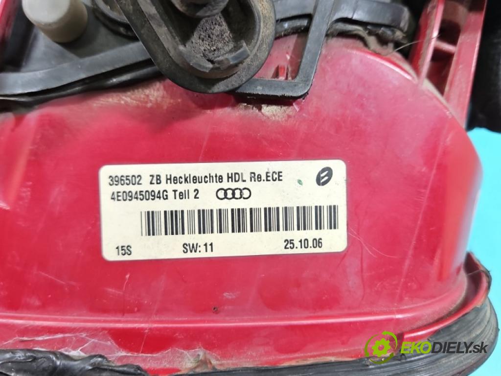 Audi A8 D3 2002-2009 4.2 tdi 326KM automatic 240 kW 4134 cm3 4- svetlo / reflektor zadné pravé kufrové dvere 4E0945094G