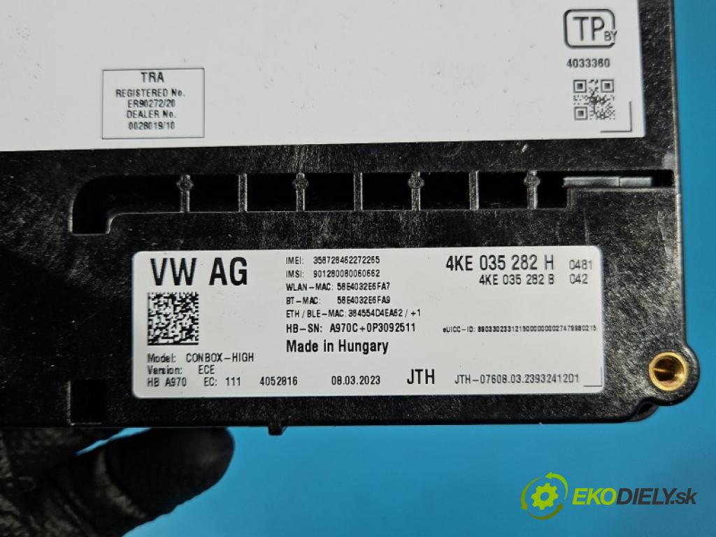 Audi A4 B9 2015-2024 2.0 tdi 204 HP automatic 150 kW 1968 cm3 5- riadiaca jednotka ostatné 4KE035282H
