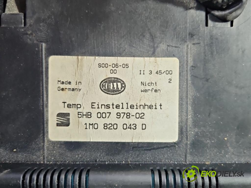 Seat Leon I 1999-2005 1.9 tdi 90 HP manual 66 kW 1896 cm3 5- panel kúrenia 1M0820043D