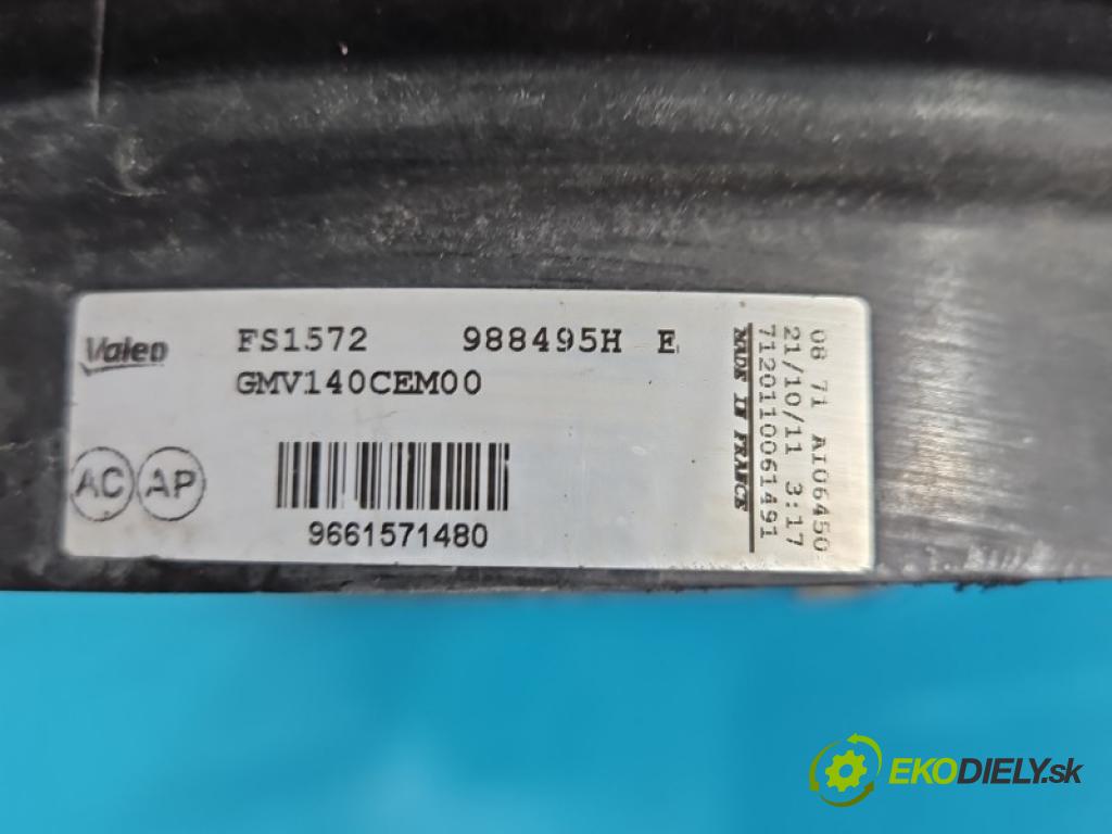 Peugeot 3008 I 2009-2016 2.0 hdi 150 hp manual 110 kW 1997 cm3 5- ventilátor chladič 9661571480