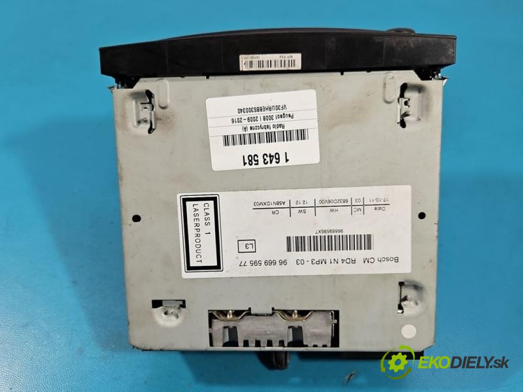 Peugeot 3008 I 2009-2016 2.0 hdi 150 hp manual 110 kW 1997 cm3 5- Radio továrna: 9666959577