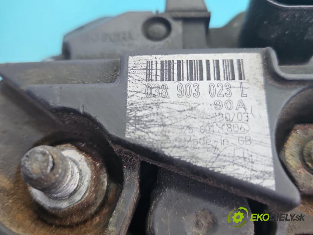 Seat Leon I 1999-2005 1.9 tdi 90 hp manual 66 kW 1896 cm3 5- Alternator 038903023L (Alternátor)