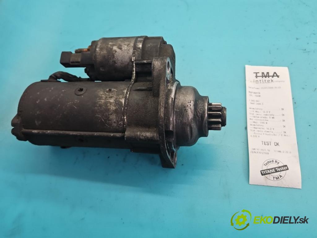 Seat Leon I 1999-2005 1.9 tdi 90 HP manual 66 kW 1896 cm3 5- štartér 02A911024G (Štartér)