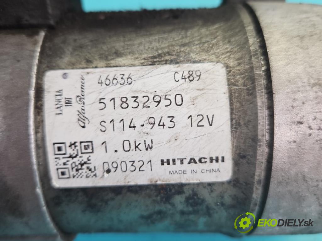 Fiat Bravo II 2007-2014 1.4 16V 90 hp manual 66 kW 1368 cm3 5- startér: 51832950 (Startér)