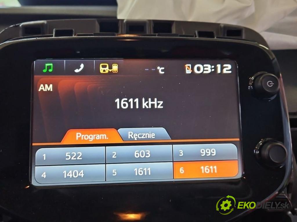 Toyota Aygo II 2014-2022 1.0 vvti 69KM manual 51 kW 998 cm3 5- Radio továrna: 86140-0H010