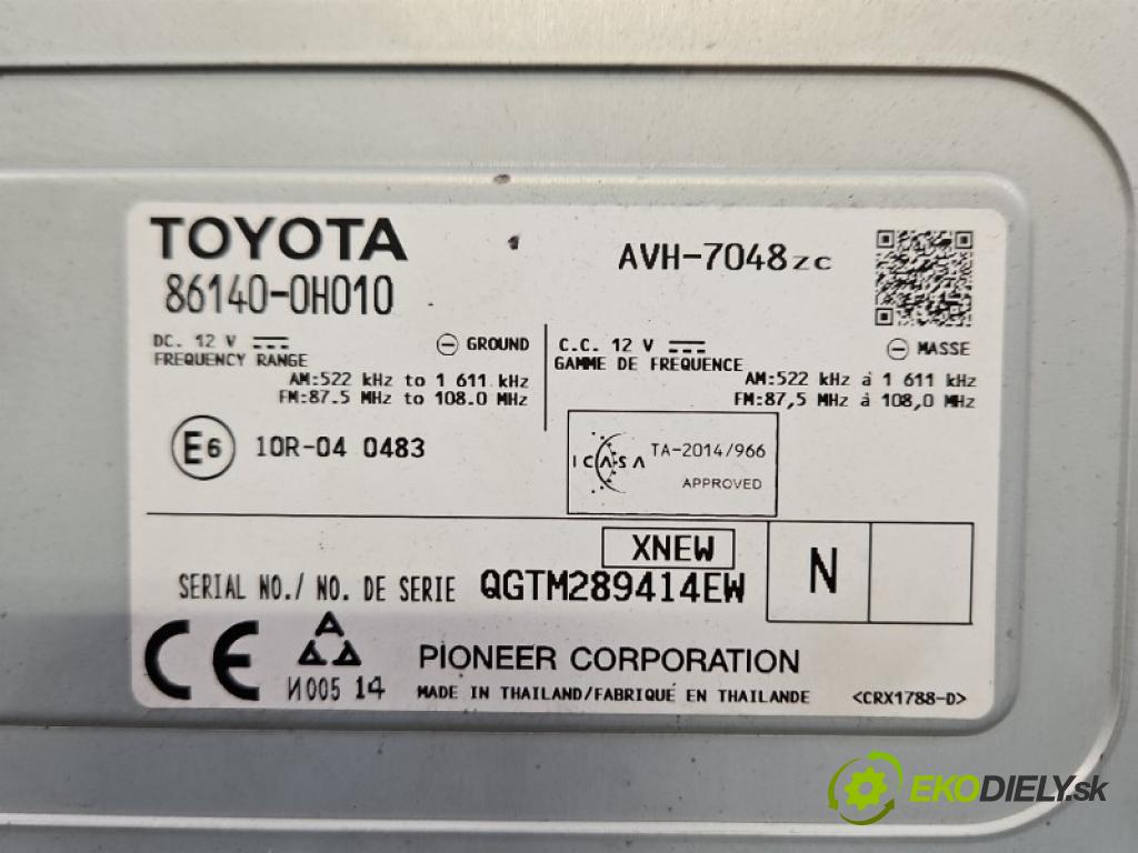 Toyota Aygo II 2014-2022 1.0 vvti 69KM manual 51 kW 998 cm3 5- Radio originál 86140-0H010