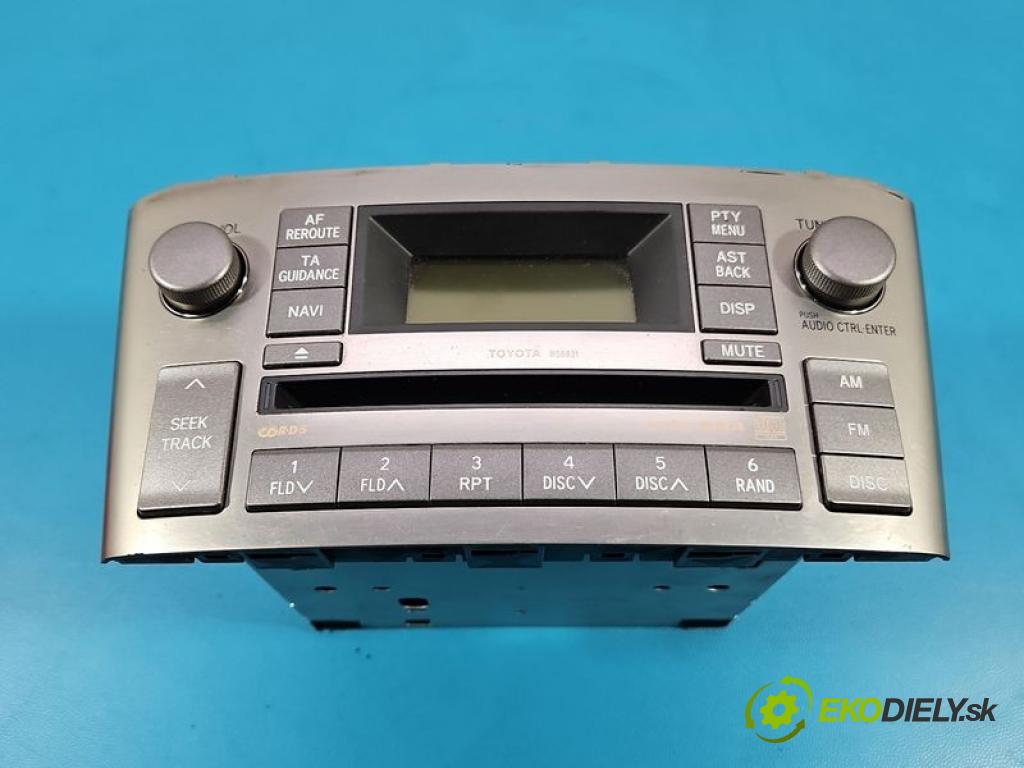 Toyota Avensis II T25 2003-2008 1.8 vvti 129 HP manual 95 kW 1794 cm3 4- Radio originál 86120-05120
