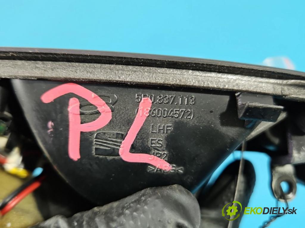 Seat Leon II 2005-2012 1.6 SR 102 HP manual 75 kW 1595 cm3 5- rukoväť uvnitř: predné ľavé 5P0837113