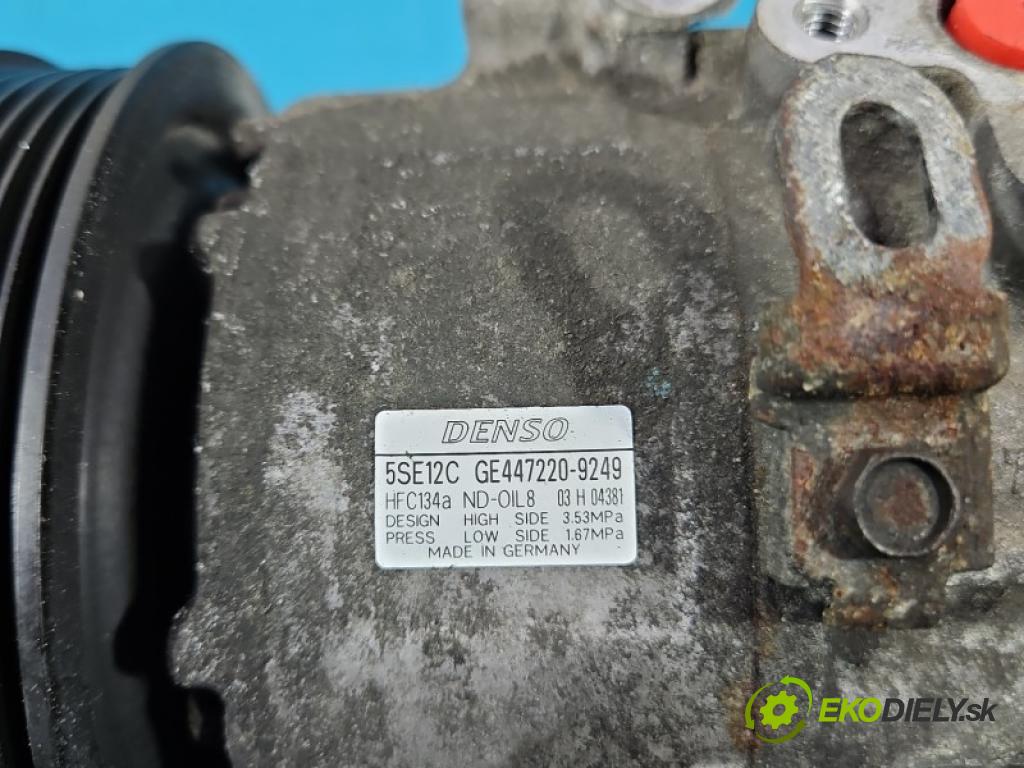 Toyota Avensis II T25 2003-2008 1.8 vvti 129 hp manual 95 kW 1794 cm3 4- Kompresor: klíma 447220-9249 (Kompresor klimatizace)