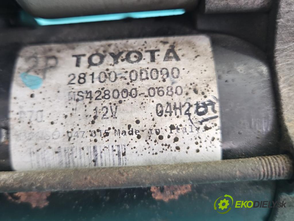 Toyota Avensis II T25 2003-2008 1.8 vvti 129 hp manual 95 kW 1794 cm3 4- startér: 28100-0D090 (Startér)