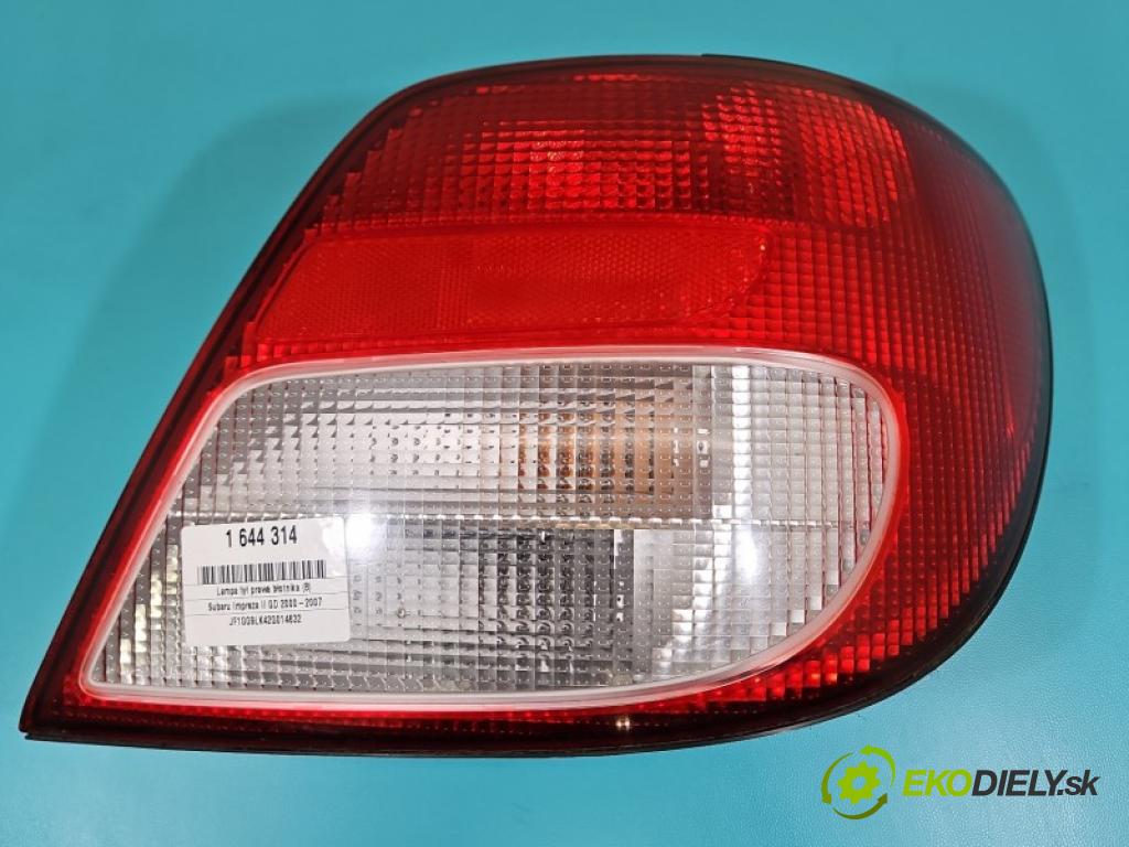 Subaru Impreza II GD 2000-2007 2.0 boxer 125 HP manual 92 kW 1994 cm3 5- svetlo / reflektor zadné pravé blatník 26060A