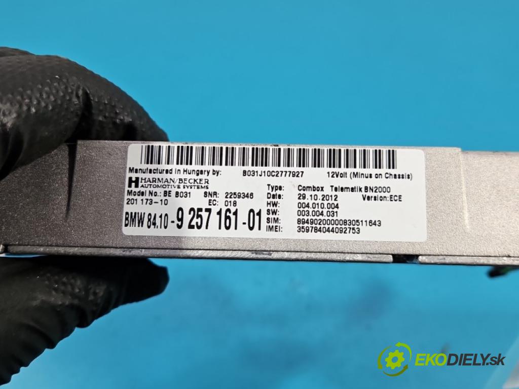 Bmw X1 E84 2009-2015 2.0d 184 hp automatic 135 kW 1995 cm3 5- Zesilovač: 9257161 (Zesilovač)