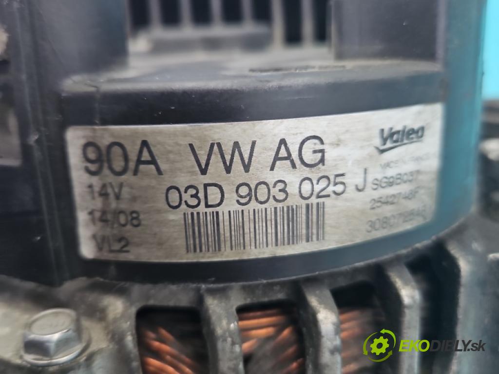 Vw Polo IV 9N 2001-2009 1.2 12V 69KM manual 51 kW 1198 cm3 5- Alternator 03D903025J (Alternátor)