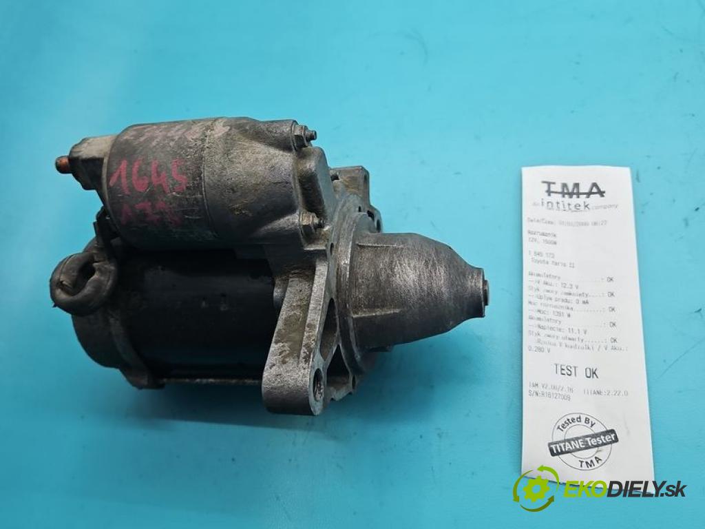 Toyota Yaris II 2005-2011 1.0 vvti 69KM manual 51 kW 998 cm3 5- štartér 28100-0Q041 (Štartér)