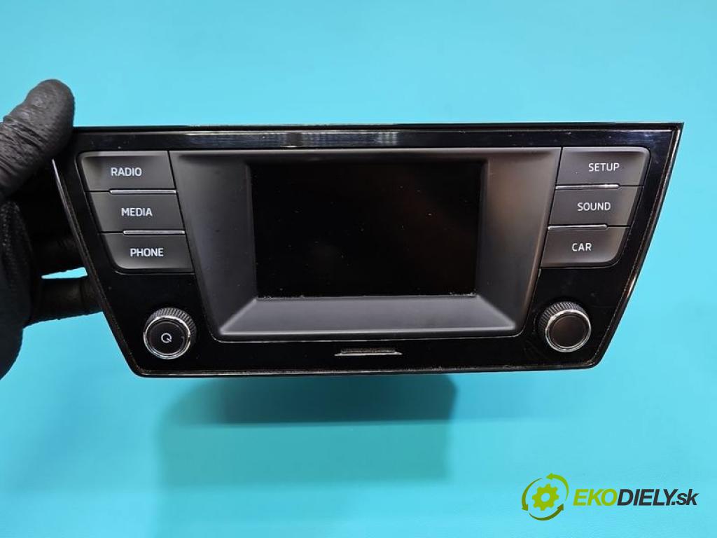 Skoda Fabia III 2014-2021 1.0 TSI 95 hp manual 70 kW 999 cm3 5- Radio továrna: 6V0035871D