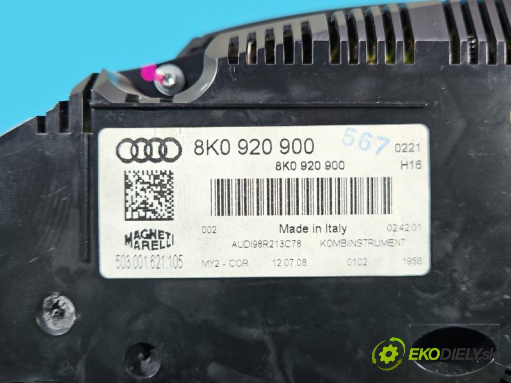 Audi A4 B8 2007-2015 1.8 TFSI 160 hp manual 118 kW 1798 cm3 5- Přístrojová deska 8K0920900 (Přístrojová deska)