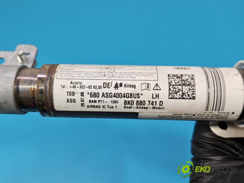 Audi A4 B8 2007-2015 1.8 TFSI 160 hp manual 118 kW 1798 cm3 5- Záclona: levé 8K0880741D