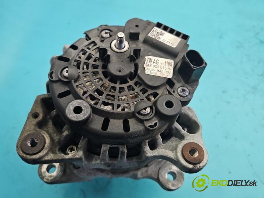 Skoda Fabia III 2014-2021 1.0 TSI 95 hp manual 70 kW 999 cm3 5- Alternator 04E903015A (Alternátor)
