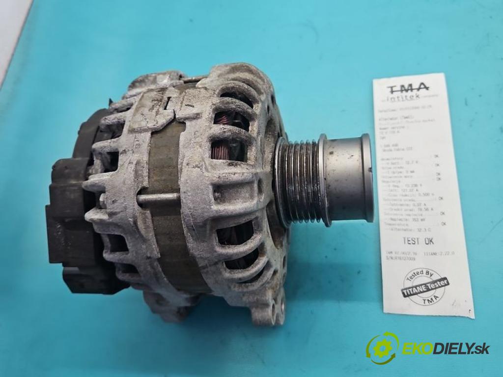 Skoda Fabia III 2014-2021 1.0 TSI 95 hp manual 70 kW 999 cm3 5- Alternator 04E903015A (Alternátor)