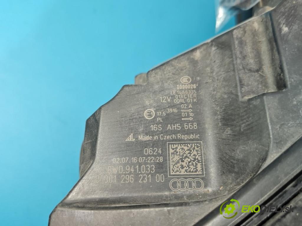 Audi A4 B9 2015-2024 2.0 tdi 150 HP manual 110 kW 1968 cm3 5- Reflektor: ľavý 8W0941033 (Kľučka dverí ostatné)