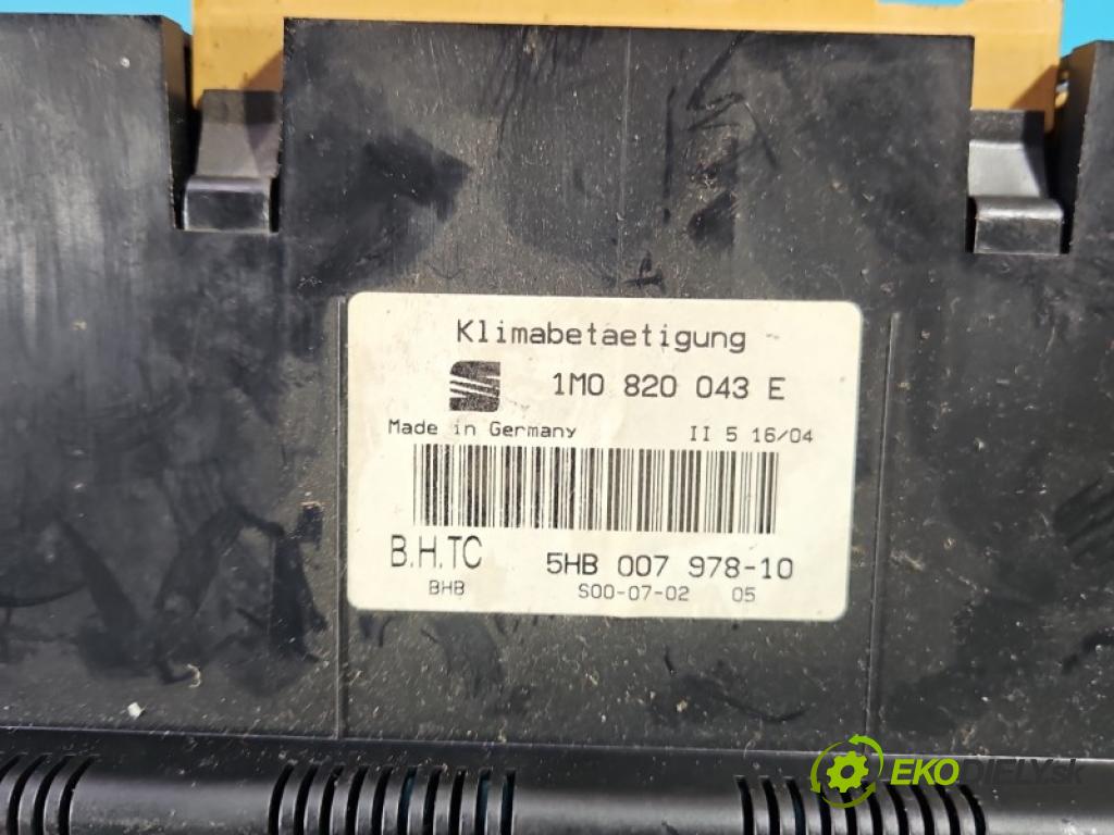 Seat Leon I 1999-2005 1.6 16V 105 hp manual 77 kW 1598 cm3 5- palubní deska panel topení 1M0820043E