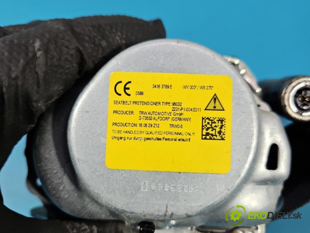 Audi A4 B9 2015-2024 2.0 tdi 150 HP manual 110 kW 1968 cm3 5- pas bezpečnosť: zadné ľavý 34163769E