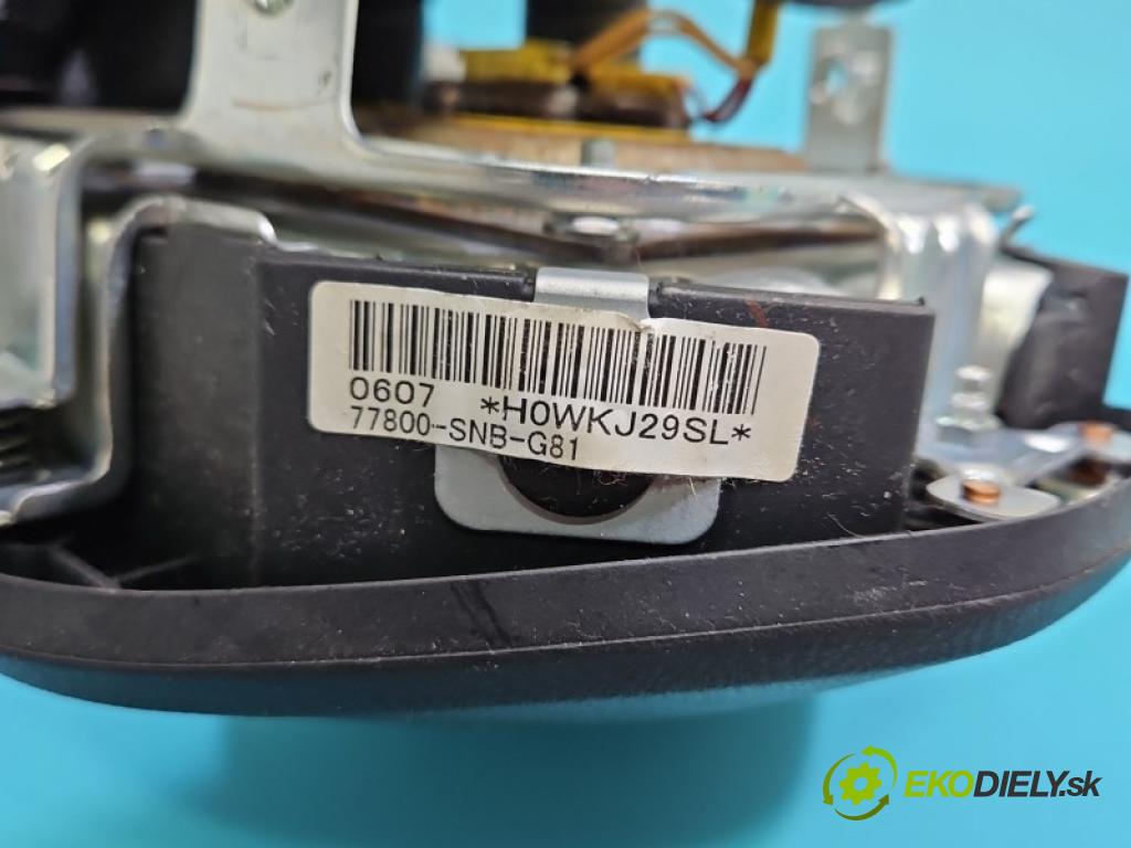 Honda Civic VIII 2006-2011 1.8 16V 140 HP manual 103 kW 1799 cm3 4- airbag vzduch: Řidiči: 77800-SNB-G81 (Airbag)
