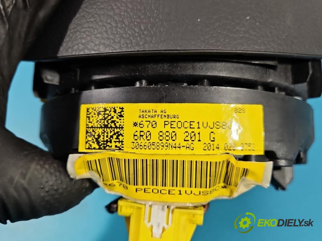 Vw Polo V 6R 2009-2017 1.2 TSI 105 HP manual 77 kW 1197 cm3 5- airbag vzduch: Řidiči: 6R0880201G (Airbag)