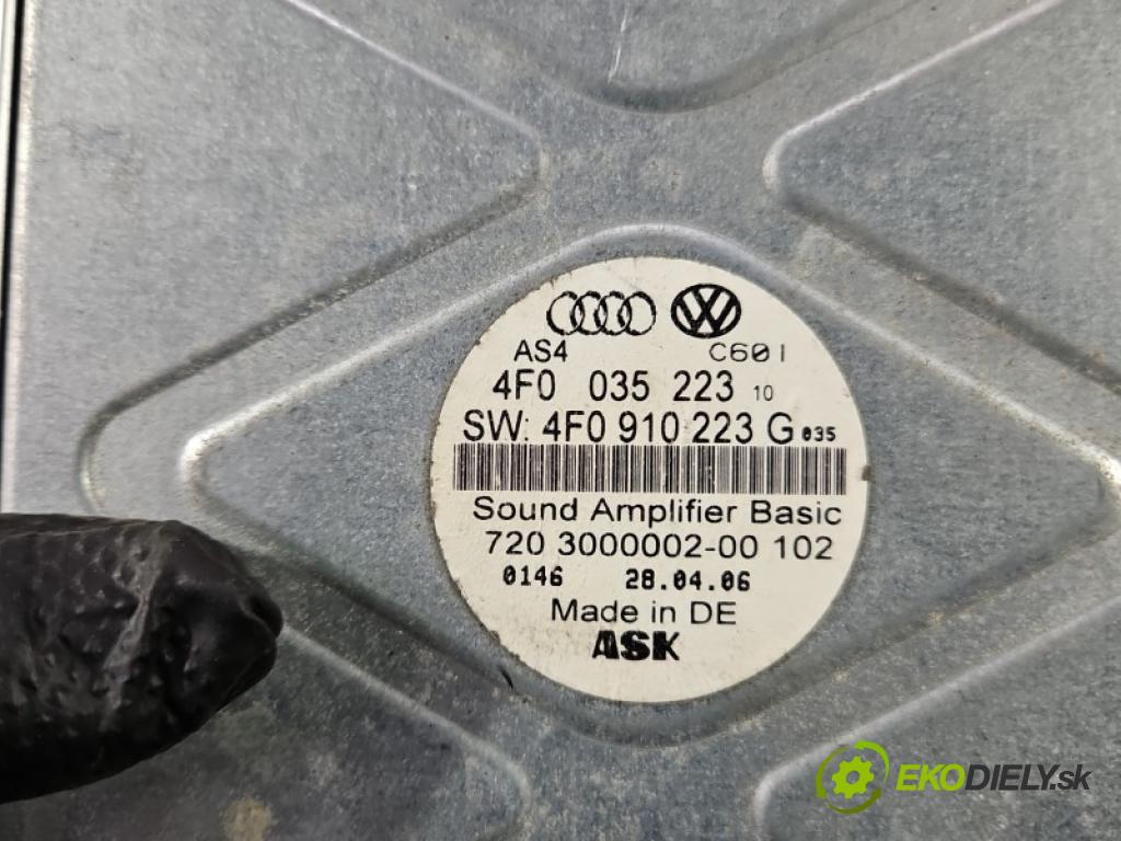 Audi A6 C6 2004-2011 3.0 tdi 232KM automatic 171 kW 2967 cm3 5- Zesilovač: 4F0035223 (Zesilovač)