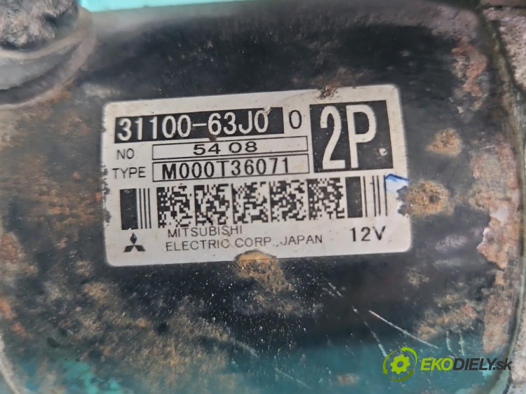 Suzuki Swift Mk6 2005-2010 1.5 16V 102 HP manual 75 kW 1490 cm3 5- štartér 31100-63J0 (Štartér)