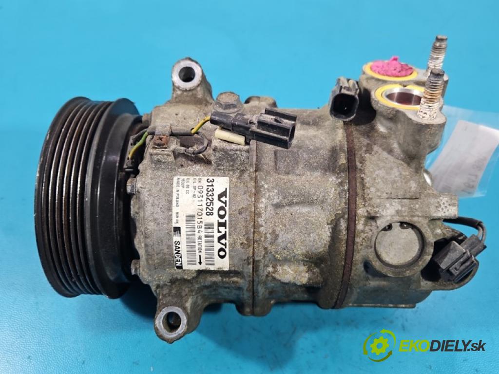 Volvo S60 II 2010-2018 2.0 T 241KM automatic 177 kW 1999 cm3 4- Kompresor: klíma 31332528 (Kompresor klimatizace)