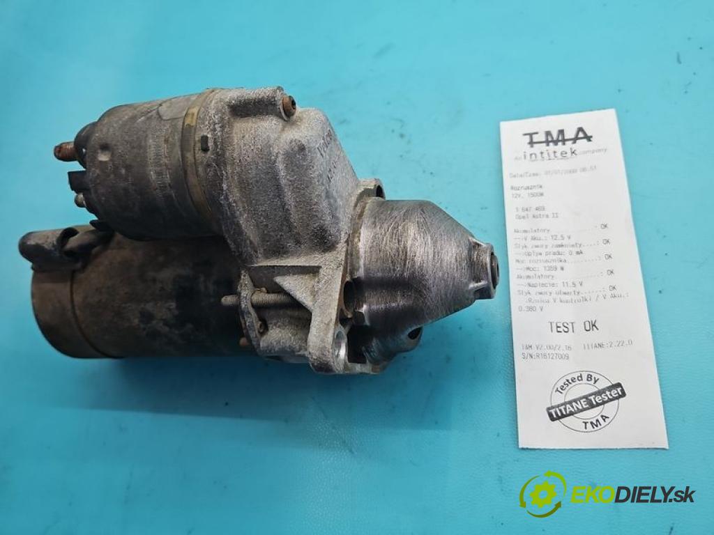 Opel Astra II 1998-2009 1.2 16V 75 hp manual 55 kW 1199 cm3 5- startér: D6RA249 (Startér)