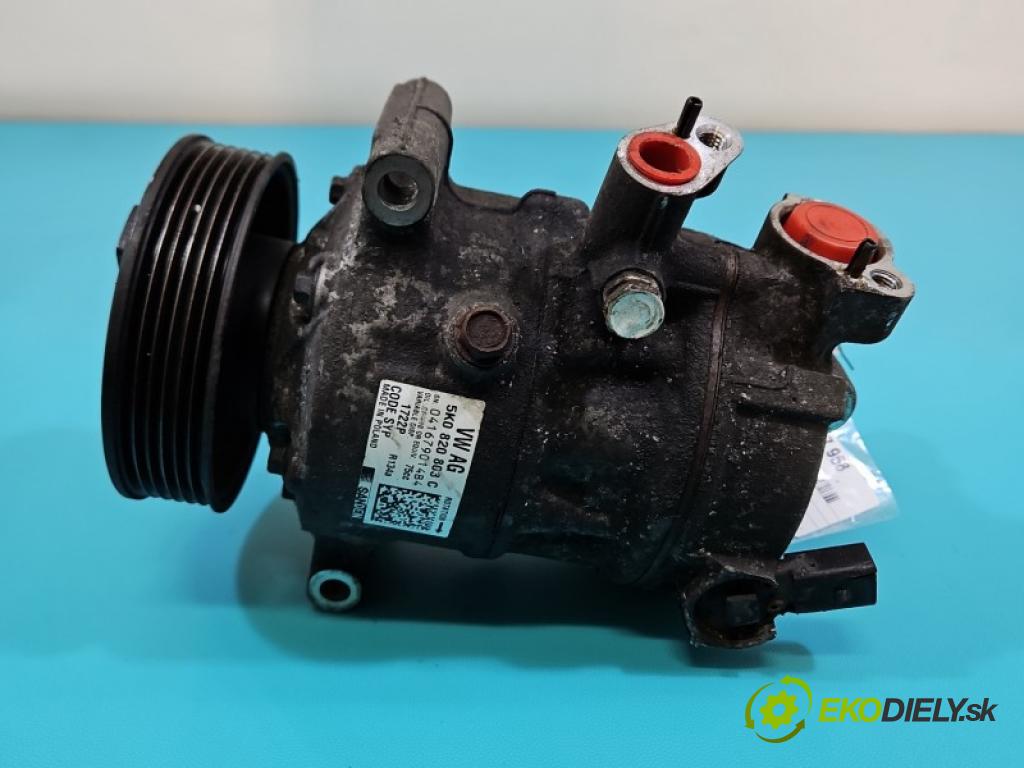 Vw Polo V 6R 2009-2017 1.2 TSI 105 HP manual 77 kW 1197 cm3 5- Kompresor: klimatizácie 5K0820803C (Kompresor klimatizácie)