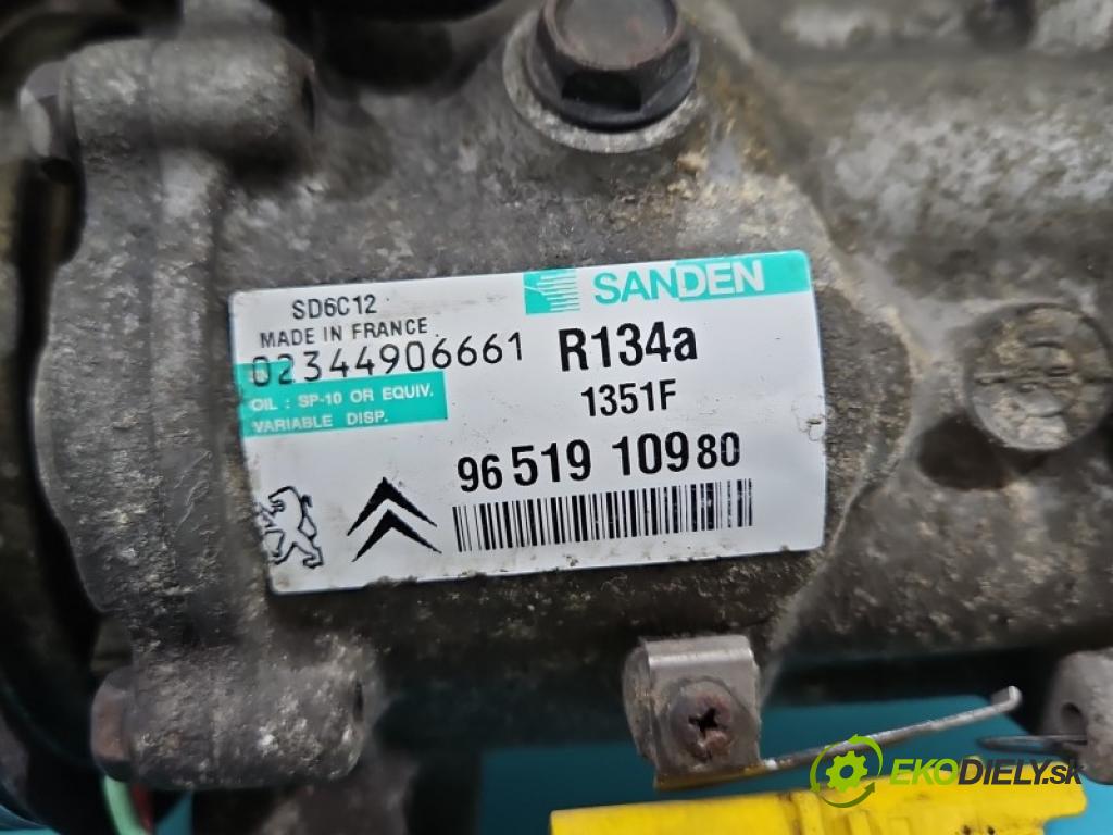 Citroen C4 I 2004-2011 1.6 16V 109 HP manual 80 kW 1587 cm3 3- Kompresor: klimatizácie 9651910980 (Kompresor klimatizácie)