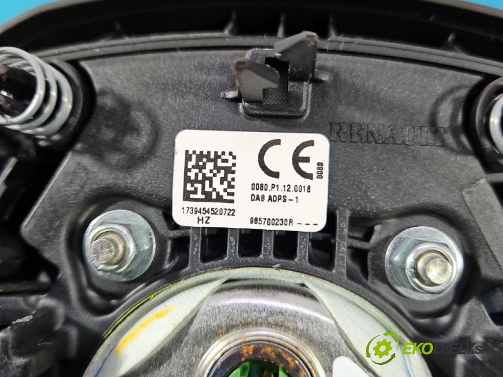 Renault Megane IV 2016-2024 1.2 408 132  HP manual 97 kW 1197 cm3 5- airbag vzduch: Řidiči: 985700230R (Airbag)
