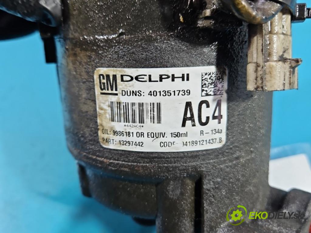 Opel Zafira B 2005-2014 1.8 16V 140 hp manual 103 kW 1796 cm3 5- Kompresor: klíma 13297442 (Kompresor klimatizace)