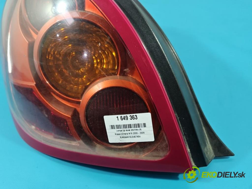 Nissan Almera N16 2000-2006 1.5 16V 98 HP manual 72 kW 1497 cm3 3- svetlo / reflektor zadné ľavé blatník