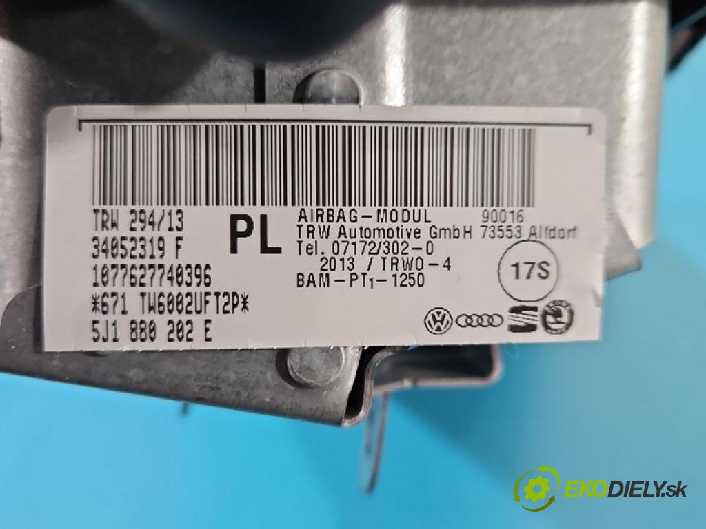 Skoda Fabia II 2007-2014 1.2 TSI 105 hp manual 77 kW 1197 cm3 5- polštáře: vzduchové soubor: 5J0858471D