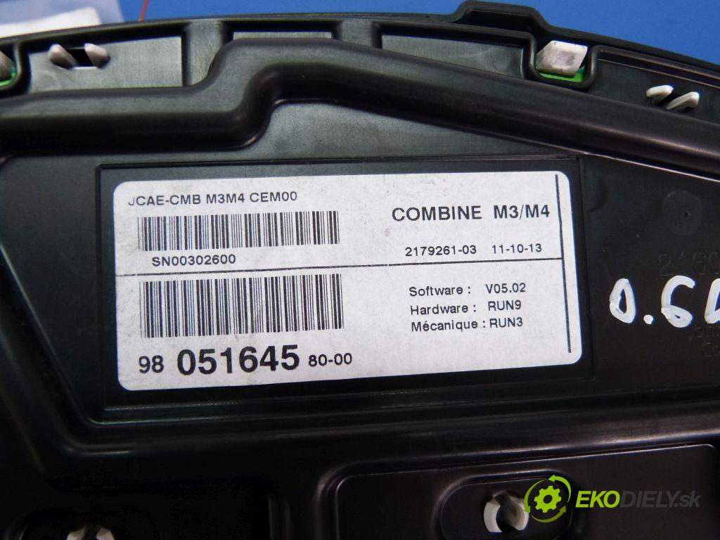 Peugeot 301 1.6 HDI 92 hp  68 kW 1600 cm3  prístrojovka 9805164580 (Přístrojové desky, displeje)