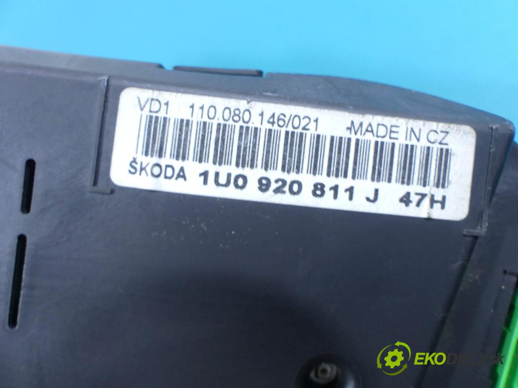 Skoda Octavia I 1996-2010 1.9 TDI 131 hp  96 kW 1900 cm3  prístrojovka 1U0920811J (Přístrojové desky, displeje)