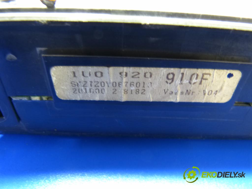 Skoda Octavia I 1996-2010 1.9 TDI 90 hp  66 kW 1900 cm3  prístrojovka 1U0920910F (Přístrojové desky, displeje)