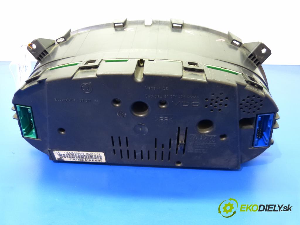 Skoda Octavia I 1996-2010 1.9 TDI 90 hp  66 kW 1900 cm3  prístrojovka 1U0920910F (Přístrojové desky, displeje)