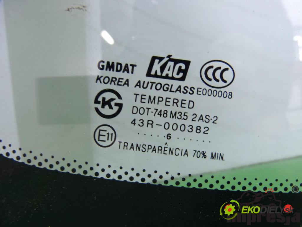 Chevrolet Aveo T250 2006-2011 1.2 8V 72 hp  53 kW 1200 cm3  okno zadní část  (Okna zadní)