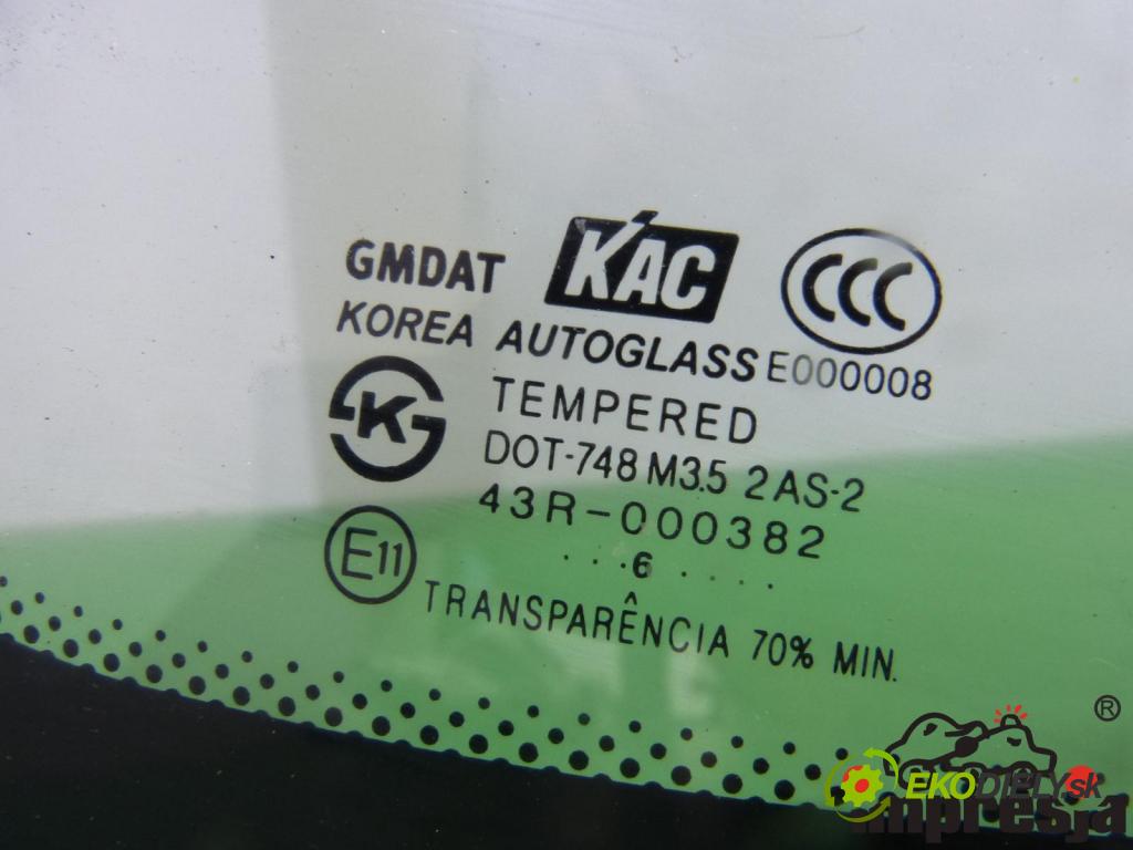 Chevrolet Aveo T250 2006-2011 1.2 8V 72 hp  53 kW 1200 cm3  okno zadní část  (Okna zadní)