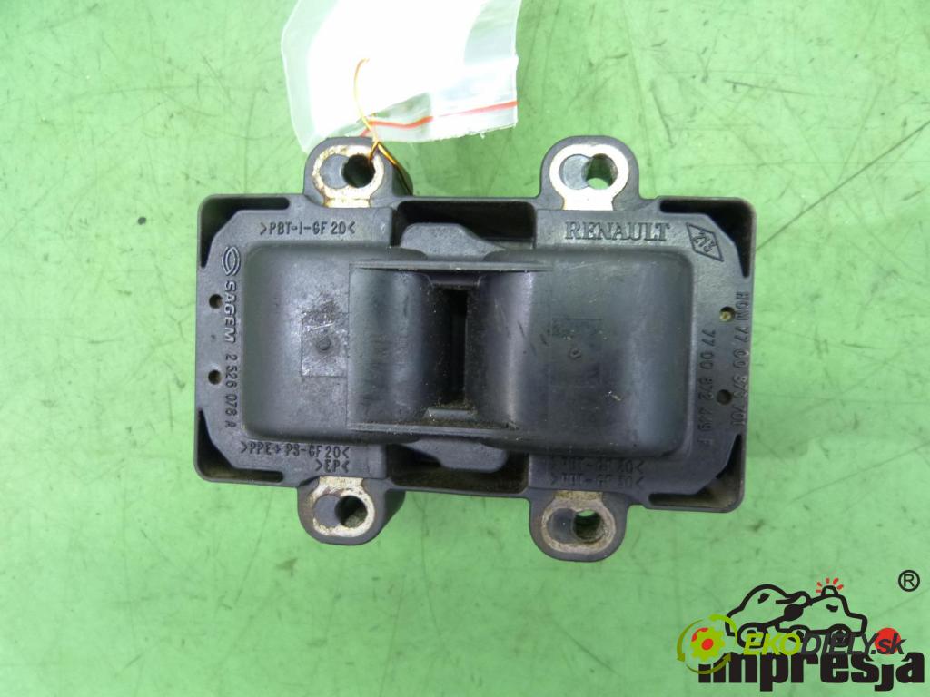 Renault Kangoo I 1998-2008 1.2 8V 58 HP 43 kW 1200 cm3 Cievka zapaľovacia (Zapaľovacie cievky, moduly)