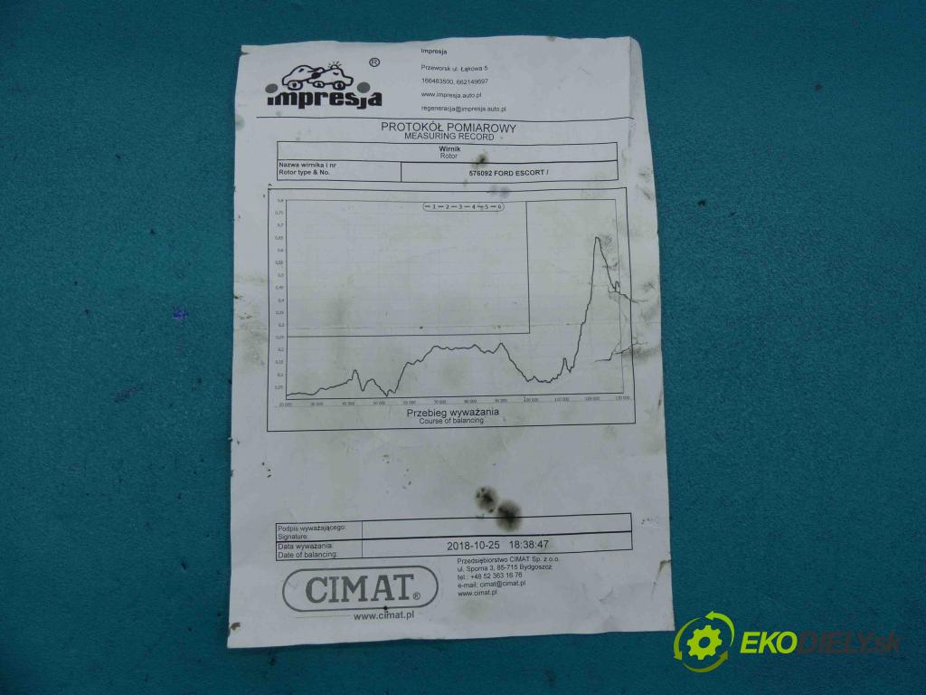 Ford Escort 1.8 TD   1800 cm3  Turbodúchadlo,turbo 452014-5 (Turbodúchadlá (kompletné))